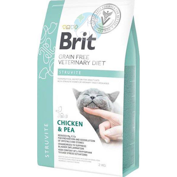 غذای خشک گربه درمانی مجاری ادرار 2کیلویی Brit Struvite